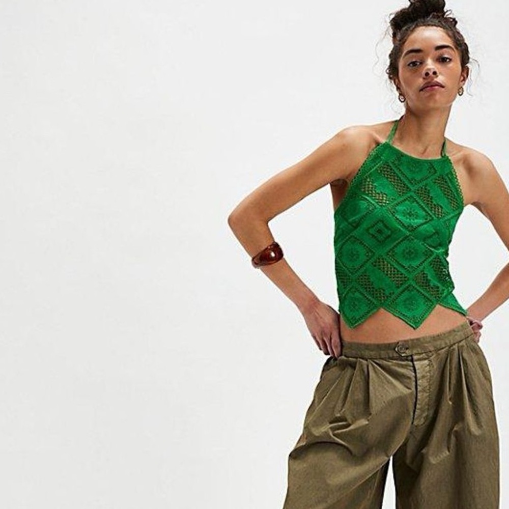 Free People • Hankie Halter top - Kelly green - Picture 3 of 4